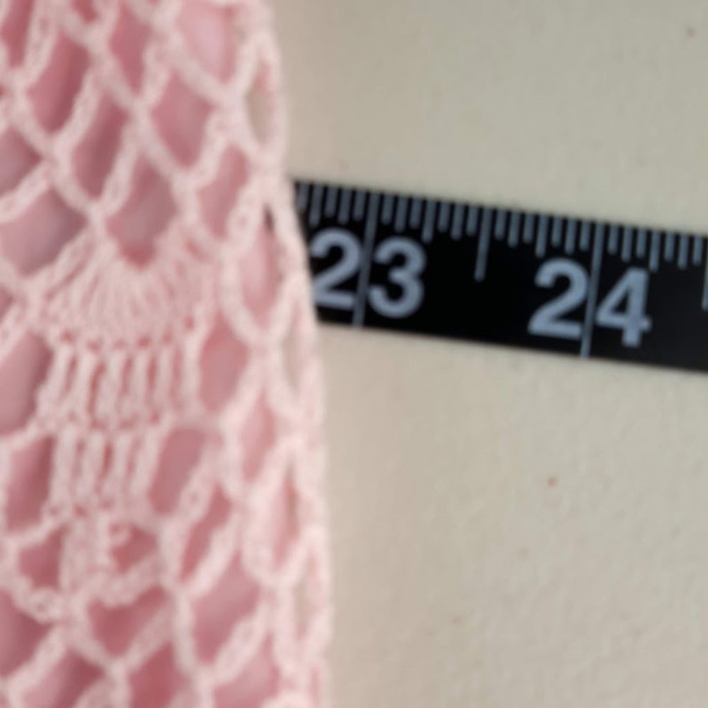 Elegant Vintage  Party Contemporary Pink Crochet  midi skirt - Picture 14 of 16